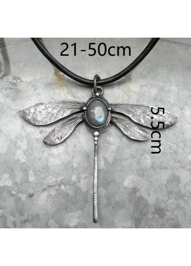 Silver jewelry,Other jewelry,Dragonfly Design Retro Alloy Silver Necklace