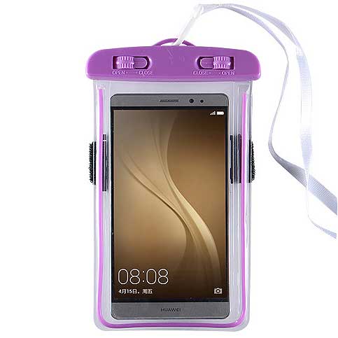 Coque de téléphone transparente taille unique violet foncé