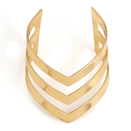 Gold jewelry,Other jewelry,Geometric Design Cut Out Gold Bracelet