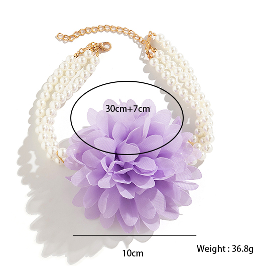 Light Purple jewelry,Other jewelry,Pearl Floral Design Light Purple Necklace