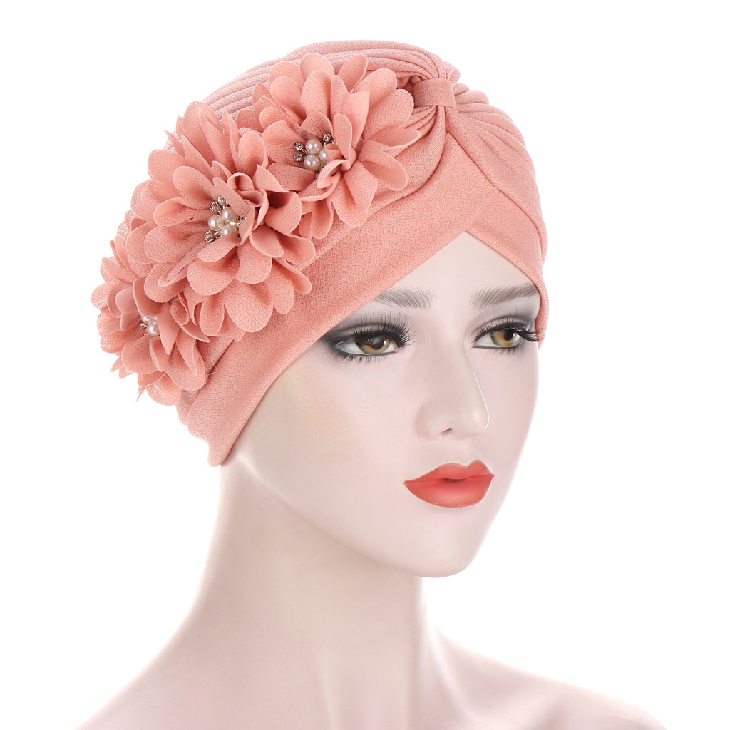 chapeau turban de forage chaud rose poussiéreux