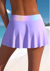 Light Purple plus size,Ombre plus size,ROTITA Plus Size Mid Waisted Ombre Light Purple Pantskirt