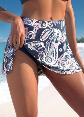 Navy swimwear,Paisley swimwear,ROTITA Lace Circular Ring Navy Paisley Print Tankini Set