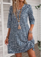 Navy dresses,Ditsy Floral dresses,Vacation dresses,Vacation dresses,ROTITA Lightweight Ditsy Floral Print Navy Dress