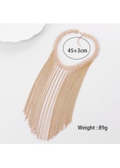 Gold jewelry,Plain Color jewelry,Chain Detail Tassel Design Gold Necklace