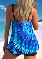 Tankini-Oberteil mit Batikmuster in Rotita-Blau-Kein Boden