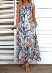 Multi Color dresses,Plants dresses,Party dresses,Elegant dresses,ROTITA Leaf Print Multi Color Maxi Dress