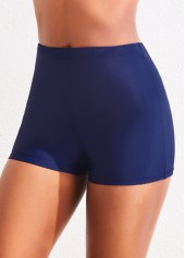 Rotita Badeshorts in Marineblau mit mittelhohem Bund in Übergröße
