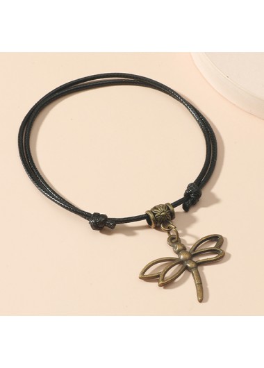 Black jewelry,Other jewelry,Dragonfly Design Retro Alloy Black Anklet