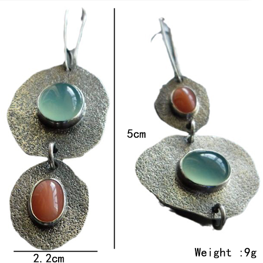 Silvery White jewelry,Contrast Color jewelry,Silvery White Asymmetric Detail Metal Earrings
