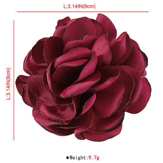 Wine Red jewelry,Plain Color jewelry,Rose Wine Red Vintage Handmade Brooch