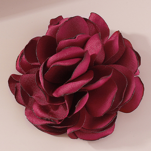 Wine Red jewelry,Plain Color jewelry,Rose Wine Red Vintage Handmade Brooch