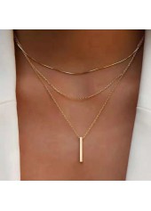 Collier à plusieurs rangs en alliage d'or