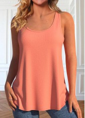 Brick Red plus size,Geometric plus size,Striped plus size,ROTITA Plus Size Brick Red Cardigan and Tank Top