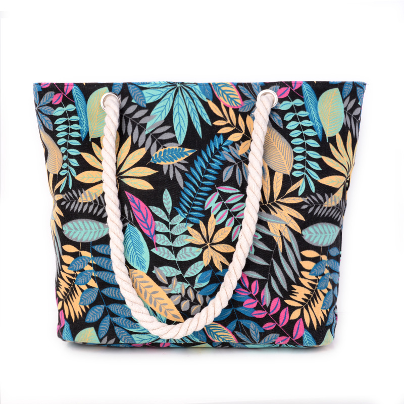 Plants Print Multi Color Open Shoulder Bag