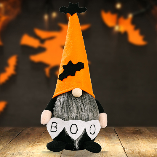 Halloween Print Orange Bat Letter Doll