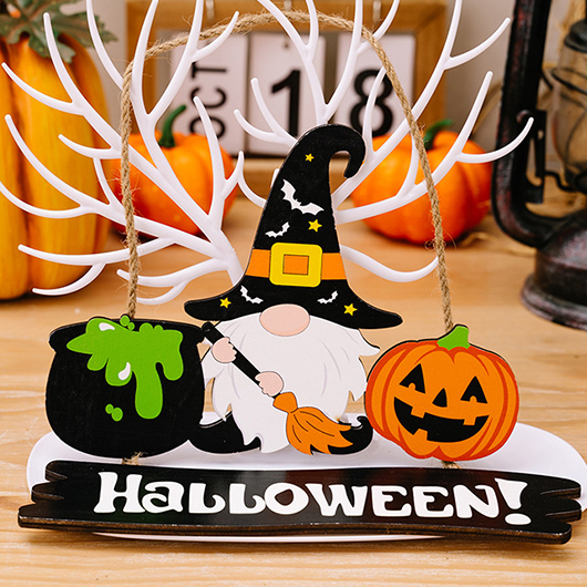 Halloween Print Bat Letter Multi Color Pendant