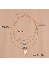 Gold jewelry,Other jewelry,Layered Design Beads Metal Detail Gold Necklace