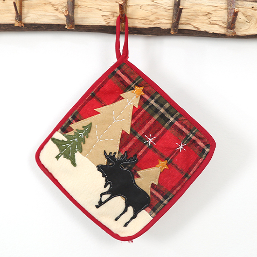 Christmas Print Plaid Red Placemat Table Mat