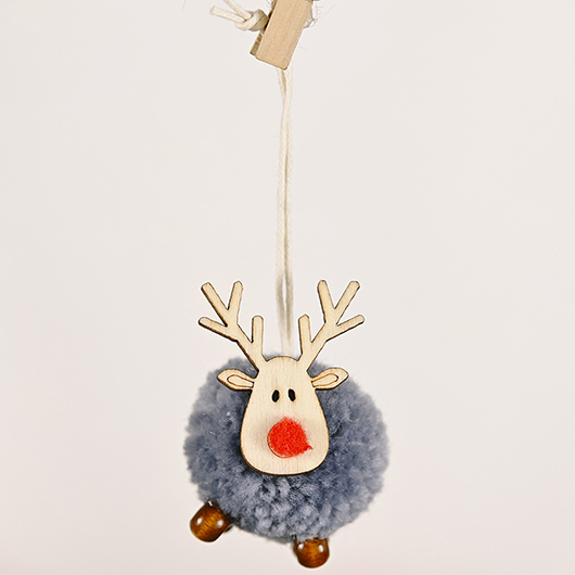 Dark Grey Christmas Animal Decorative Pendant