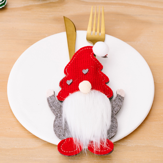 Christmas Red Santa Claus Cutlery Cover