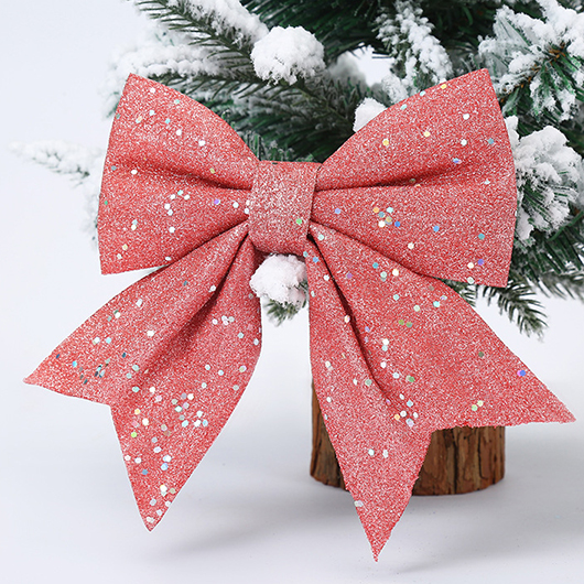 Shinning Pink Holiday Stuff Decoration Bowknot