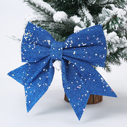 Shinning Blue Holiday Stuff Decoration Bowknot