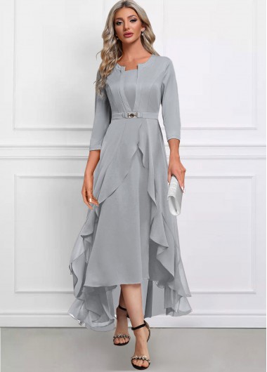 sachin and babi light blue dress Asymmetrical Body-Hugging Dress with Draped Bust Pink / FR 46