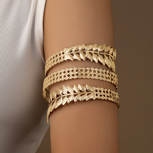 bracelet bracelet géométrique en alliage d'or feuille