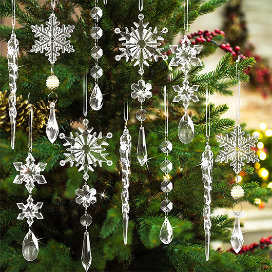 Christmas Snowflake White Holiday Stuff Pendant