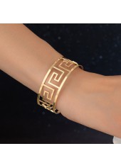 Goldener Schlüssel griechischer runder Legierungsarmreif