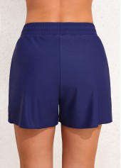Rotita Marineblaue Badeshorts mit mittlerer Taille zum Binden
