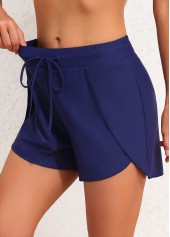 Rotita Marineblaue Badeshorts mit mittlerer Taille zum Binden