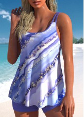 Light Purple swimwear,Marble swimwear,ROTITA Lightweight Light Purple Marble Print Tankini Set