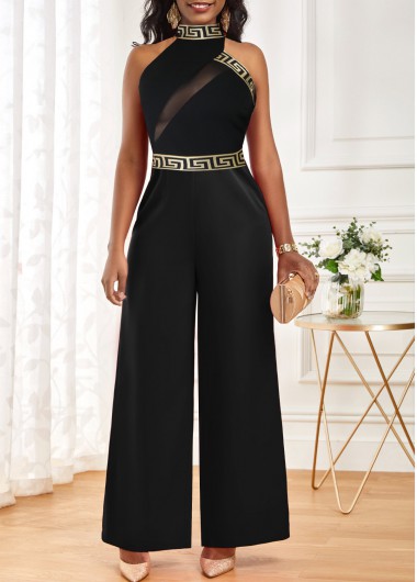 Rotita black jumpsuit hotsell