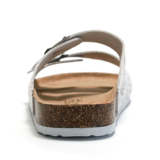 White shoes,Floral shoes,Plants shoes,Floral Print White Falt Open Toe Sliders