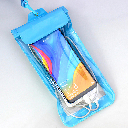 coque de téléphone imperméable taille unique bleu fluo