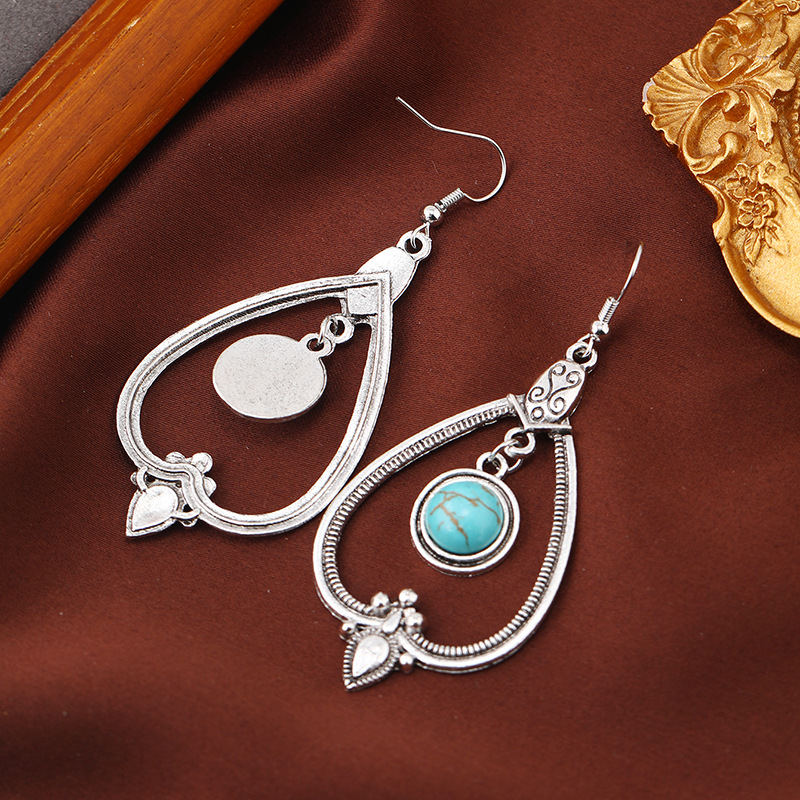 Mint Green jewelry,Geometric jewelry,Geometric Turquoise Mint Green Alloy Earrings