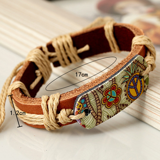 Dark Coffee jewelry,Tribal jewelry,Dark Coffee Vintage Faux Leather Bracelet