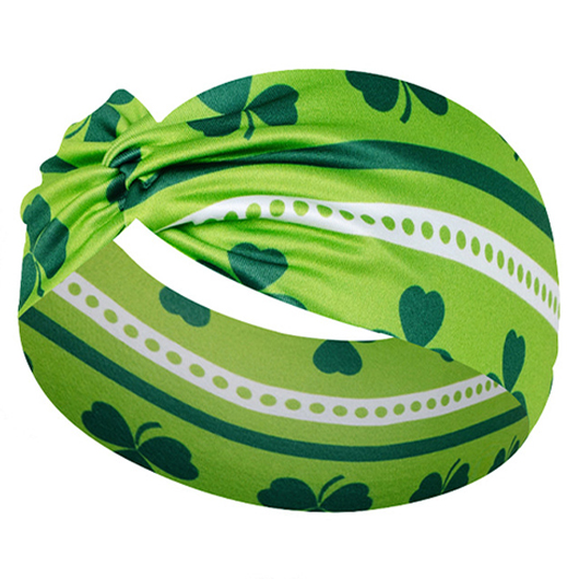 Polka Dot Clover Grass Green Headband
