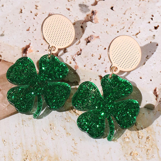 Saint Patrick's Day Plants Green Earrings