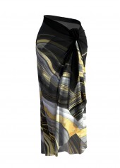 Black swimwear,Marble swimwear,ROTITA Black Marble Print One Piece Swimwear