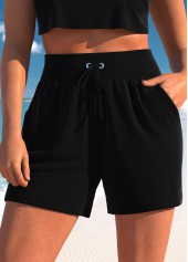 short de plage taille haute léger noir rotita