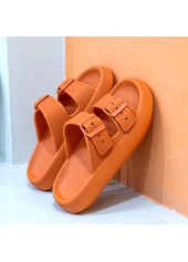 Orange shoes,Plain Color shoes,Orange Low Heel Open Toe Sliders