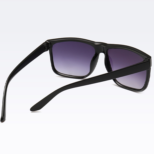 Black accessories,Retro Black Rivet Detail Geometric Sunglasses