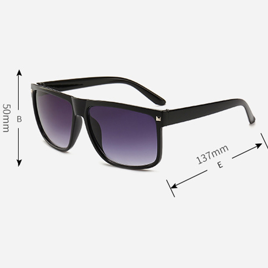 Black accessories,Retro Black Rivet Detail Geometric Sunglasses