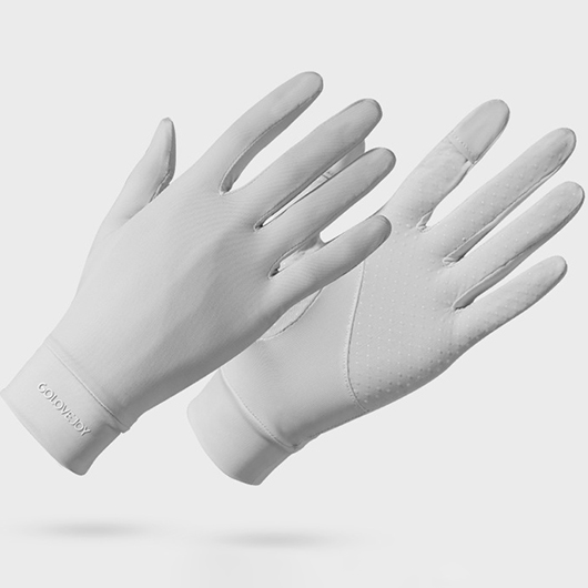 Grey Lightweight Wrist Full Finger Gloves