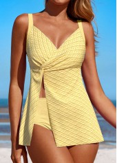 robe de bain et culotte rotita jacquard jaune clair