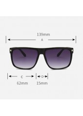 Black accessories,Retro Black Rivet Detail Geometric Sunglasses
