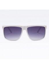 White accessories,White Ombre Rivet Detail Geometric Sunglasses